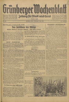 Gr&uuml;nberger Wochenblatt: Zeitung f&uuml;r Stadt und Land, No. 104. (6. Mai 1935)