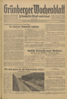 Gr&uuml;nberger Wochenblatt: Zeitung f&uuml;r Stadt und Land, No. 115. (18./19. Mai 1935)