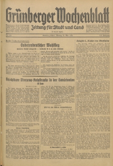 Gr&uuml;nberger Wochenblatt: Zeitung f&uuml;r Stadt und Land, No. 116. (20. Mai 1935)