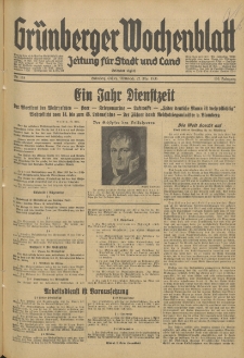 Grünberger Wochenblatt: Zeitung für Stadt und Land, No. 118. (22. Mai 1935)