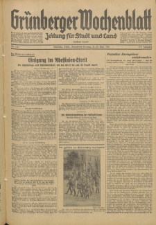 Gr&uuml;nberger Wochenblatt: Zeitung f&uuml;r Stadt und Land, No. 121. (25./26. Mai 1935)