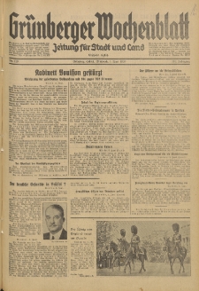 Gr&uuml;nberger Wochenblatt: Zeitung f&uuml;r Stadt und Land, No. 129. (5. Juni 1935)