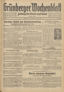 Gr&uuml;nberger Wochenblatt: Zeitung f&uuml;r Stadt und Land, No. 135. (13. Juni 1935)