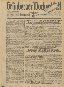 Grünberger Wochenblatt: Tageszeitung für Stadt und Land, No. 3. (5. Januar 1938)