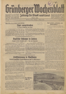 Gr&uuml;nberger Wochenblatt: Zeitung f&uuml;r Stadt und Land, No. 229. (1. Oktober 1935)