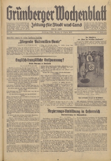 Gr&uuml;nberger Wochenblatt: Zeitung f&uuml;r Stadt und Land, No. 244. (18. Oktober 1935)