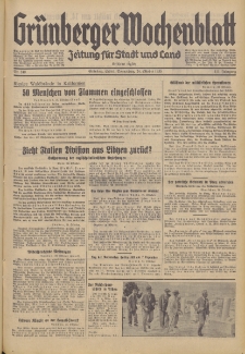 Gr&uuml;nberger Wochenblatt: Zeitung f&uuml;r Stadt und Land, No. 249. (24. Oktober 1935)