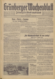 Grünberger Wochenblatt: Zeitung für Stadt und Land, No. 252. (28. Oktober 1935)