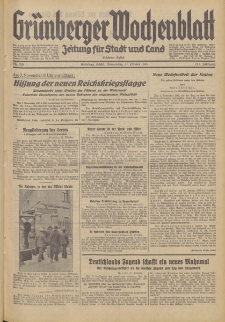 Gr&uuml;nberger Wochenblatt: Zeitung f&uuml;r Stadt und Land, No. 255. (31. Oktober 1935)