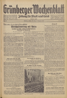Gr&uuml;nberger Wochenblatt: Zeitung f&uuml;r Stadt und Land, No. 259. (5. November 1935)
