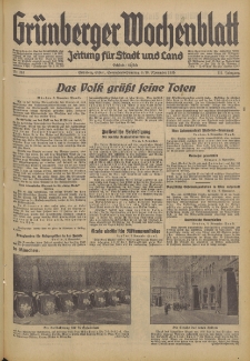 Grünberger Wochenblatt: Zeitung für Stadt und Land, No. 263. (9./10. November 1935)