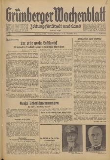 Gr&uuml;nberger Wochenblatt: Zeitung f&uuml;r Stadt und Land, No. 271. (19./20. November 1935)