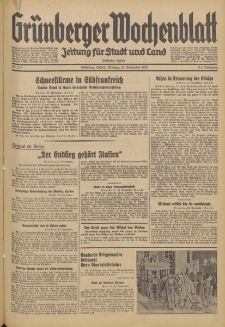 Gr&uuml;nberger Wochenblatt: Zeitung f&uuml;r Stadt und Land, No. 275. (25. November 1935)