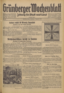 Gr&uuml;nberger Wochenblatt: Zeitung f&uuml;r Stadt und Land, No. 282. (3. Dezember 1935)