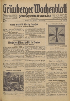 Grünberger Wochenblatt: Zeitung für Stadt und Land, No. 282. (3. Dezember 1935)