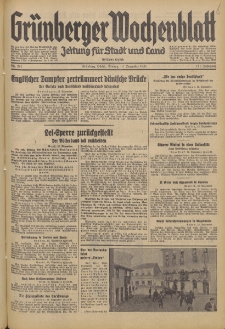 Grünberger Wochenblatt: Zeitung für Stadt und Land, No. 291. (13. Dezember 1935)