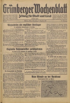 Grünberger Wochenblatt: Zeitung für Stadt und Land, No. 296. (19. Dezember 1935)