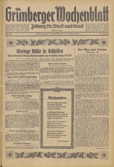 Gr&uuml;nberger Wochenblatt: Zeitung f&uuml;r Stadt und Land, No. 300. (24./25. Dezember 1935)