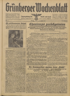 Grünberger Wochenblatt: Tageszeitung für Stadt und Land, No. 11. (14. Januar 1938)