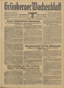 Grünberger Wochenblatt: Tageszeitung für Stadt und Land, No. 15. (19. Januar 1938)