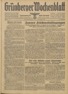 Gr&uuml;nberger Wochenblatt: Tageszeitung f&uuml;r Stadt und Land, No. 18. (22./23. Januar 1938)