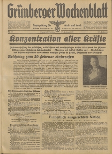 Grünberger Wochenblatt: Tageszeitung für Stadt und Land, No. 30. (5./6. Februar 1938)