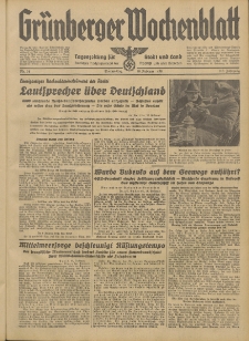 Grünberger Wochenblatt: Tageszeitung für Stadt und Land, No. 34. (10. Februar 1938)
