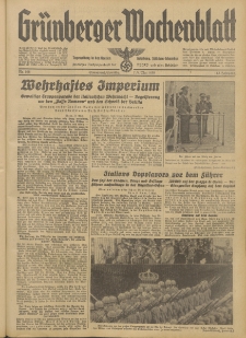Grünberger Wochenblatt: Tageszeitung für Stadt und Land, No. 106. (7./8. Mai 1938)