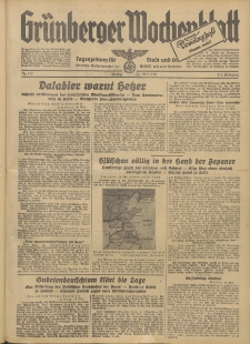 Gr&uuml;nberger Wochenblatt: Tageszeitung f&uuml;r Stadt und Land, No. 117. (20. Mai 1938)