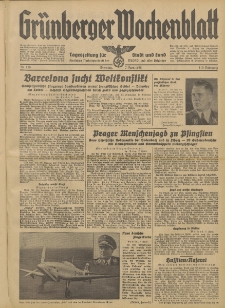 Grünberger Wochenblatt: Tageszeitung für Stadt und Land, No. 130. (7. Juni 1938)