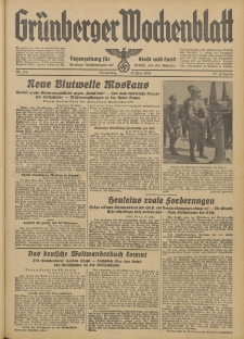 Grünberger Wochenblatt: Tageszeitung für Stadt und Land, No. 138. (16. Juni 1938)