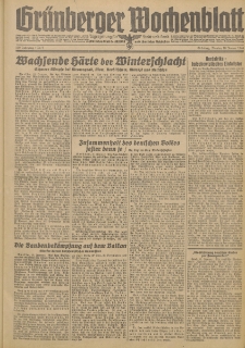 Gr&uuml;nberger Wochenblatt: Zeitung f&uuml;r Stadt und Land, No. 7. (10. Januar 1944)