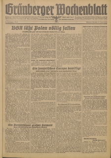 Gr&uuml;nberger Wochenblatt: Zeitung f&uuml;r Stadt und Land, No. 8. (11. Januar 1944)
