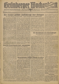 Gr&uuml;nberger Wochenblatt: Zeitung f&uuml;r Stadt und Land, No. 10. (13. Januar 1944)
