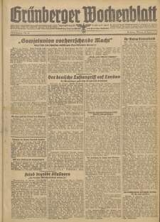 Gr&uuml;nberger Wochenblatt: Zeitung f&uuml;r Stadt und Land, No. 19. (24. Januar 1944)