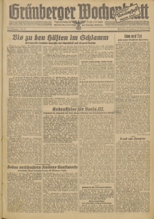 Gr&uuml;nberger Wochenblatt: Zeitung f&uuml;r Stadt und Land, No. 22. (27. Januar 1944)