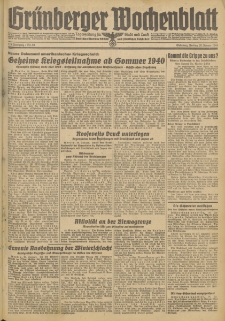 Gr&uuml;nberger Wochenblatt: Zeitung f&uuml;r Stadt und Land, No. 23. (28. Januar 1944)