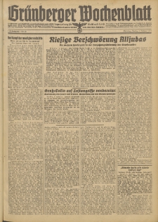 Gr&uuml;nberger Wochenblatt: Zeitung f&uuml;r Stadt und Land, No. 29. (4. Februar 1944)