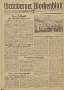 Gr&uuml;nberger Wochenblatt: Zeitung f&uuml;r Stadt und Land, No. 30. (5./6. Februar 1944)
