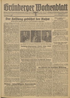 Gr&uuml;nberger Wochenblatt: Zeitung f&uuml;r Stadt und Land, No. 33. (9. Februar 1944)