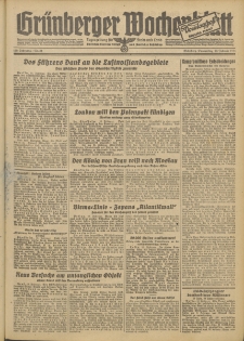Gr&uuml;nberger Wochenblatt: Zeitung f&uuml;r Stadt und Land, No. 34. (10. Februar 1944)