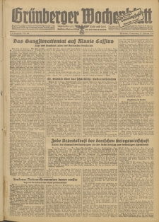 Grünberger Wochenblatt: Zeitung für Stadt und Land, No. 40. (17. Februar 1944)