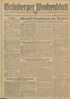 Gr&uuml;nberger Wochenblatt: Zeitung f&uuml;r Stadt und Land, No. 45. (23. Februar 1944)