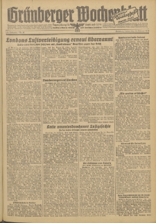 Gr&uuml;nberger Wochenblatt: Zeitung f&uuml;r Stadt und Land, No. 46. (24. Februar 1944)