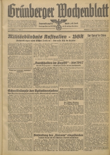 Gr&uuml;nberger Wochenblatt: Tageszeitung f&uuml;r Stadt und Land, No. 5. (7. Januar 1942)