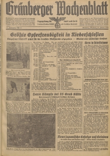 Grünberger Wochenblatt: Tageszeitung für Stadt und Land, No. 11. (14. Januar 1942)