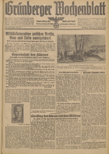Grünberger Wochenblatt: Tageszeitung für Stadt und Land, No. 15. (19. Januar 1942)