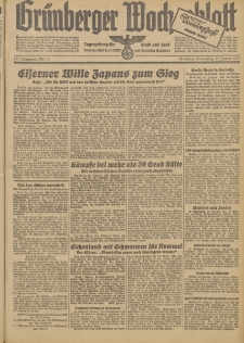 Grünberger Wochenblatt: Tageszeitung für Stadt und Land, No. 18. (22. Januar 1942)
