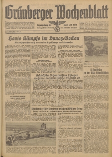 Gr&uuml;nberger Wochenblatt: Tageszeitung f&uuml;r Stadt und Land, No. 21. (26. Januar 1942)