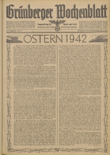 Grünberger Wochenblatt: Tageszeitung für Stadt und Land, No. 79. (Ostern 1942)